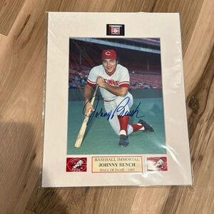 Johnny Bench Cincinnati Reds, autograph photo mattered
